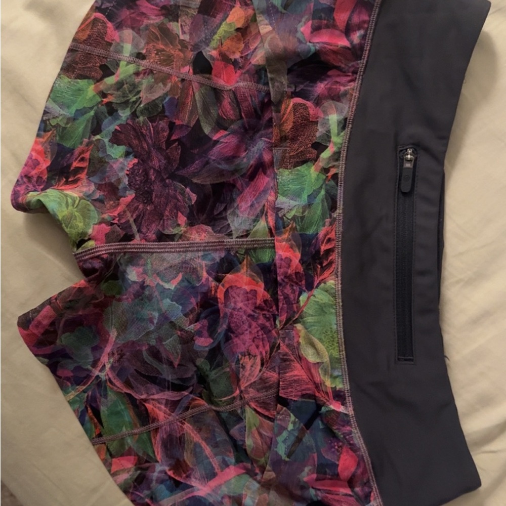 Lululemon Speed Up LR Lined Short 2.5in - Vivid floral Tone Multi SIZE 2